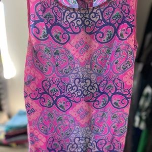 Lilly Pulitzer pink patterned sleeveless top